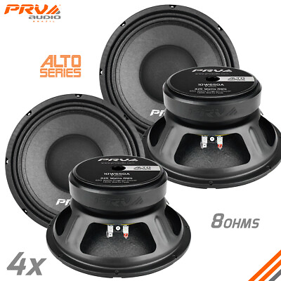 #ad 4x PRV Audio 10W650A Midbass ALTO PRO Audio 10quot; Speakers 8 Ohm 650 Watts Woofer $251.64