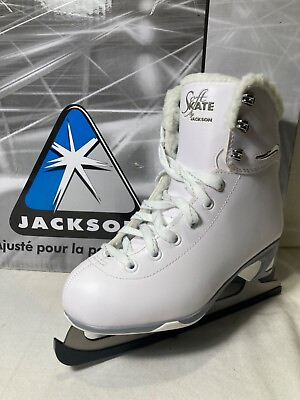#ad Jackson 180 Soft Skate Women#x27;s Girls White Figure Ice Skates Mark I Size 4 $95.00