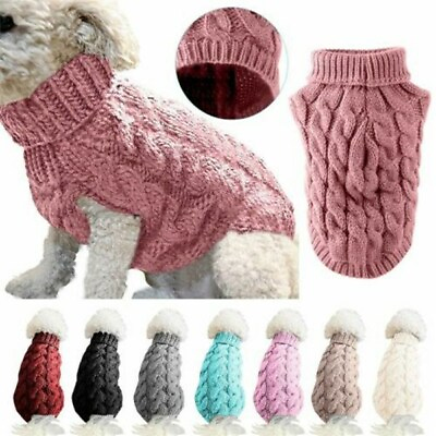 #ad Pet Puppy Dog Cat Warm Winter Sweater Vest Knitted Coat Jacket Top for Small Dog $6.57