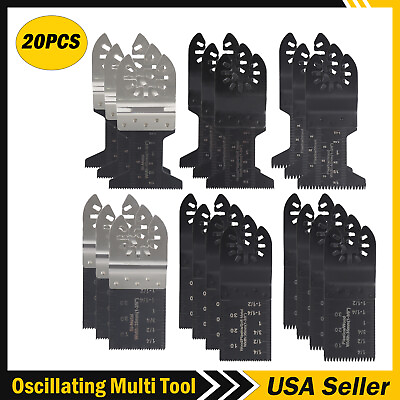 #ad 20PCS Multi Tool Oscillating Saw Blades For Dewalt Fein Multimaster Makita Bosch $16.49