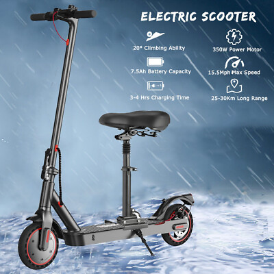#ad Adult Foldable Electric Scooter 30Km Long Range 350W Motor Fast Speed With Seat $79.99