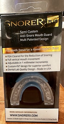 #ad SnoreRx Plus Anti Snore Mouth Guard Semi Custom w Storage Case amp; Fit Handle $49.99