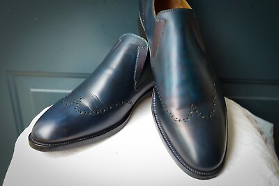 #ad Allen Edmonds 11.5 D US Lucca Blue Mens Slip on Dress Shoes $199.00