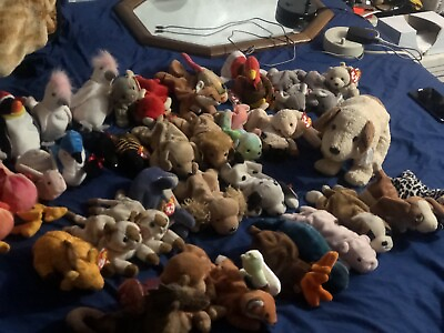 #ad Lot Of 50 Ty Beanie Babies. Only Few Without Tags $75.00