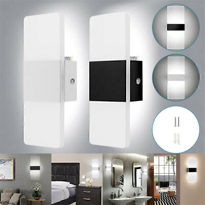 #ad 6W Modern LED Wall Mount Light Up Down Lamp Indoor Home Sconce Lighting Fixture $9.99