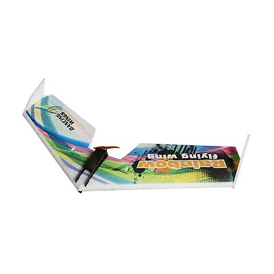 #ad RC Plane EPP Airplane Rainbow Fly Wing 800mm Wingspan Tail Push RC Airplane Kit $131.59