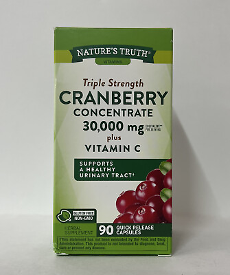 #ad Nature#x27;s Bounty 30000mg Triple Strength Cranberry Concentrate 90 Capsules $13.99