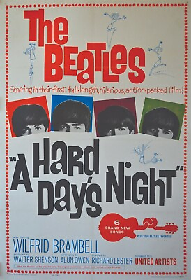 #ad Beatles A Hard Days Night Mini Movie Poster archival quality 8.50 x 11 photo $12.95