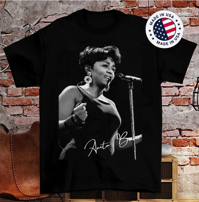 #ad Rare Anita Baker Signature Short Sleeve Gift For Fan Black All Size Shirt $24.69