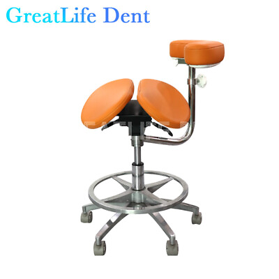 #ad PU Mobile Dental Saddle Nurse Doctor#x27;s Chair with Foot Control Adjustable Height $459.99