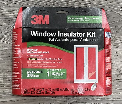 #ad 3M Window Insulator Kit *Outdoor* Insulates 1 6#x27;8quot; x 9ft Patio Door #2174W 6 $20.00
