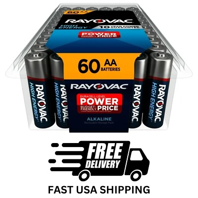 #ad Rayovac High Energy AA Batteries 60 Pack Double A Batteries $18.99