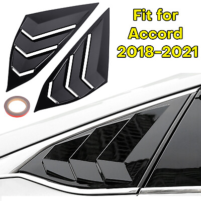 #ad Rear Side Window Louvers Air Vent Cover Compatible for 2018 2022 Honda Accord $23.99