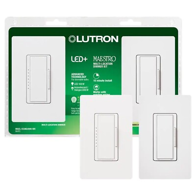 #ad 5 Pack Lutron Master CL Digital Dimmer Multi Kit White MACL 153MLRHW WH New $188.00