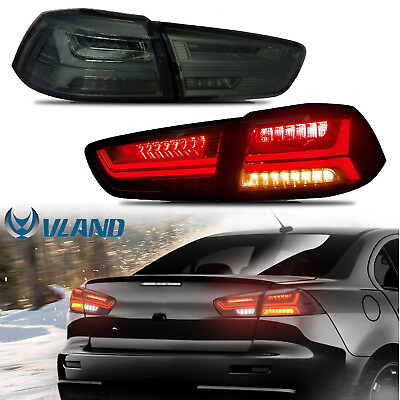 #ad Smoke Tinted LED Tail Light Sequential Indicator For 2008 2017 Mitsubishi Lancer $151.99