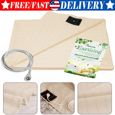 #ad #ad Grounding Mat Half Bed Sheet Earth Ground Cord Improve Sleeping Conductive Pad $26.82