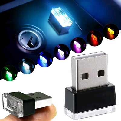 #ad 3pcs Flexible Mini USB LED Car Light Neon Atmosphere Ambient Lamp Bulb Plug Play $7.28