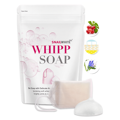 #ad x3 Soap Bar SNAIL WHITE Face Whipp Foam Delicate Net Softening Shower Foam $49.99