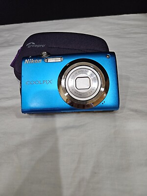 #ad Nikon COOLPIX S3000 12.0MP 4x Digital Camera Blue W Battery SD Card amp; Case $75.00