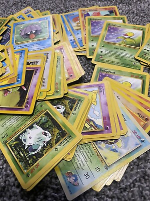 #ad LOT OF 30 Vintage Pokémon WOTC Cards COMMONS UNCOMMONS No Energy Doubles HP LP $3.99