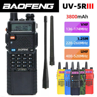 #ad BAOFENG UV 5R III TRI BAND VHF UHF FM HAM TWO WAY RADIOS WALKIE TALKIE 3800MAH $41.44