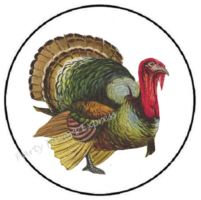 #ad REALISTIC TURKEY THANKSGIVING ENVELOPE SEALS LABELS STICKERS PARTY FAVORS $1.99