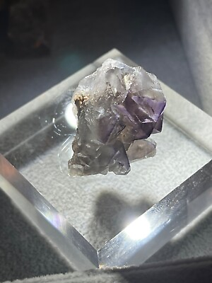 #ad Misty Fluorite 113 ctw Bluish Purple Stepwise Cubic formation Natural Rough Raw $48.00