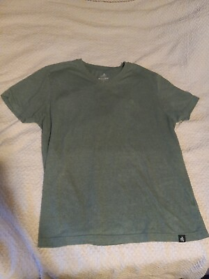 #ad Rugby University V neck T shirt Green G2 $7.95