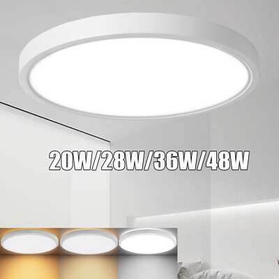 #ad LED Ceiling Down Light Ultra Thin Flush Mount Kitchen Lamp Home Fixture Dimmable $13.99