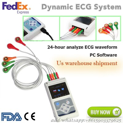 #ad 24 hours 3 Channel ECG ECG EKG Holter Monitor System CONTEC TLC5007.US Seller $299.00