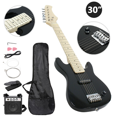 #ad Kids Beginner Guitar With Amp Case 30quot; Electric Guitar Accessories Pack Black $64.58