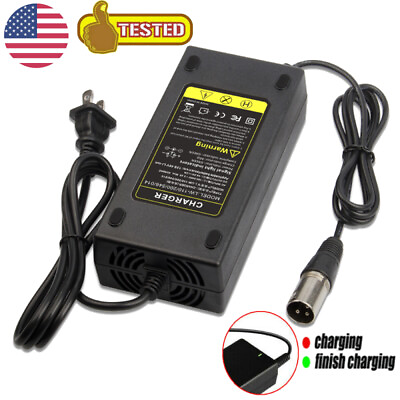 #ad Electric Bike E bike 48V Lithium Battery Charger Power Supply W USA Power Cord $18.49