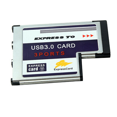 #ad Laptop 54mm Express Card ExpressCard to 3 Port USB 3.0 Adapter Superspeed 5Gbps $19.50