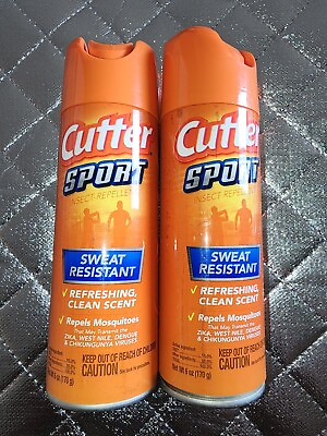 #ad 2 Cutter Sport Insect Repellent Sweat Resistant 6 oz🦟🚫🦟🚫 $10.98