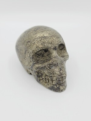 #ad Pyrite Crystal Skull Carving Crystal Skull Gold Crystal Skull Carving $24.99