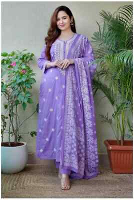 #ad Indian Women#x27;s Designer Kurti Set Dress Bollywood Wedding Wear Kurta Pant Set $29.24
