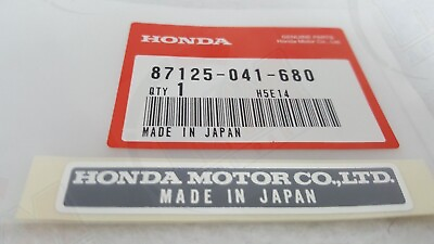 #ad OEM Honda Genuine MADE IN JAPAN JDM Decal Name Plate Sticker 87125 041 680 NEW $7.88