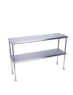 #ad Stainless Steel Adjustable Double Overshelf for Work Table 14quot;x24quot; TOP Mount $149.95