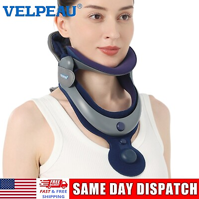 #ad VELPEAU Cervical Neck Traction Device Inflatable Neck Stretcher Collar $69.99