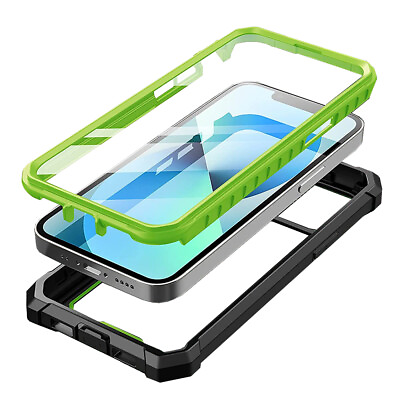 #ad For iPhone 13 Mini Case Rugged Shockproof Cover with Screen Protector Green $7.55