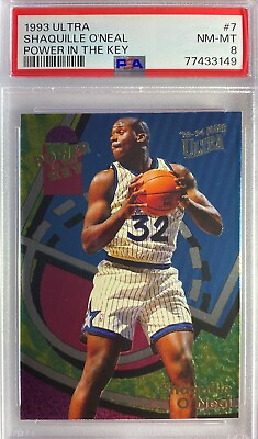 1993 Ultra #7 Shaquille O#x27;neal Power in the Key PSA 8 $150.00