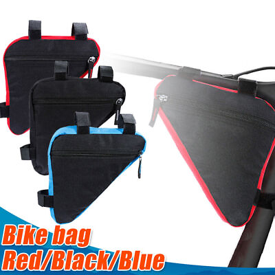 #ad Waterproof Motorcycle Bike Cycling Triangle Bag Front Frame Cell Phone Case Bag $6.99