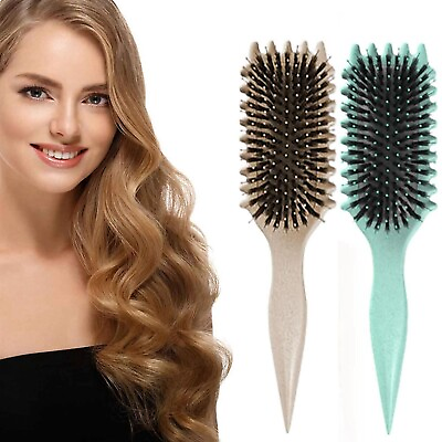 #ad Curl Styling Brush Curling Brush Bouncy Curling Brush Boar Hair Styling Brush $13.99