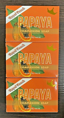 #ad Royal Touch Papaya Complexion Soap { PACK OF 3 } 125g EACH FREE SHIPPING $14.99