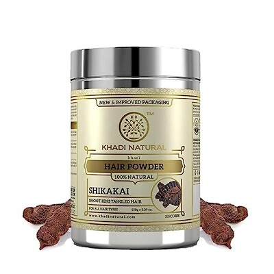 #ad Khadi Natural Herbal Organic Shikakai Powder 150 gm Free Shipping $14.84
