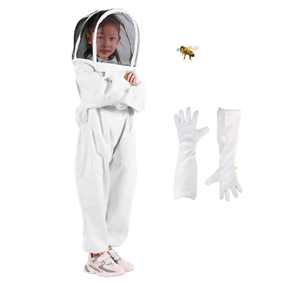 #ad Kids Bee Suit and Gloves Kids Breathable Beekeeper Outfit Beekeeping Suits for $59.99