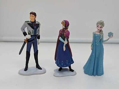 #ad Disney Frozen Mini Figures. Lot Of 3. 3.5quot; Elsa Anna amp; Hans $7.99