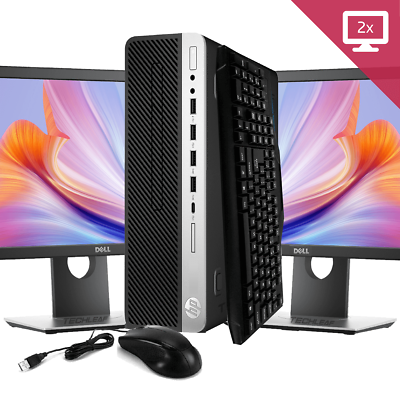 #ad HP Desktop Computer PC i7 up to 64GB RAM 4TB SSD 24quot; LCDs Windows 11 or 10 $616.86