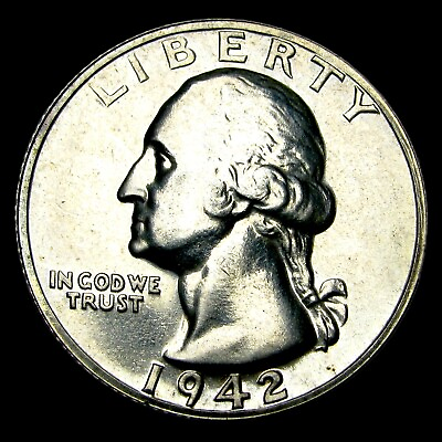 #ad 1942 PROOF Washington Quarter Silver Gem PROOF Coin #II895 $70.00
