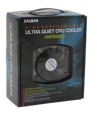 #ad Zalman CPU Cooler Low Profile Heat Pipe CNPS8000 92mm 2 Ball NIB $24.99